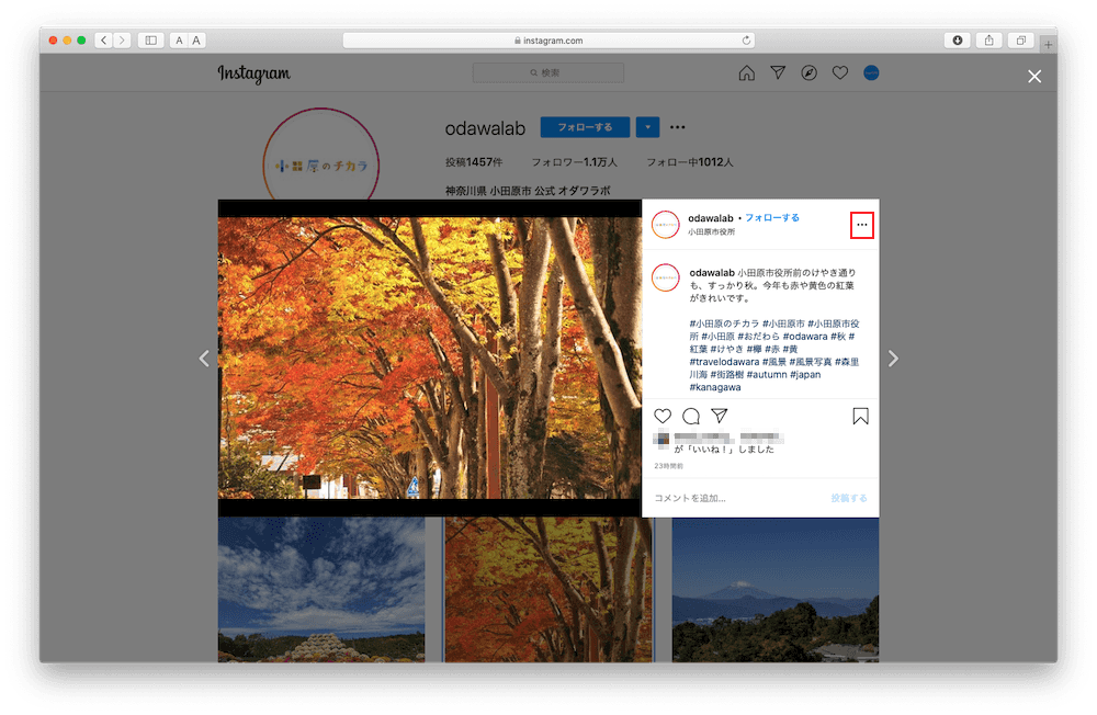 Instagramの単体投稿を埋め込む方法3画像